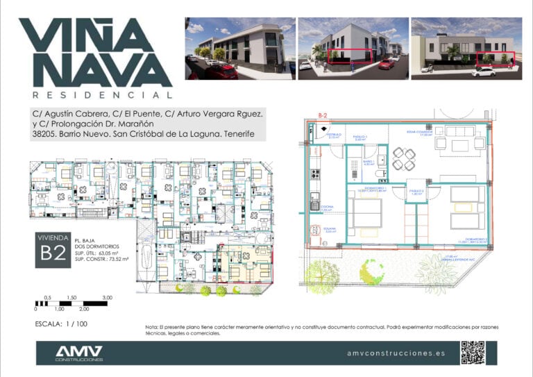 Plano de la vivienda B2 de Residencial Viña Nava Fase 2