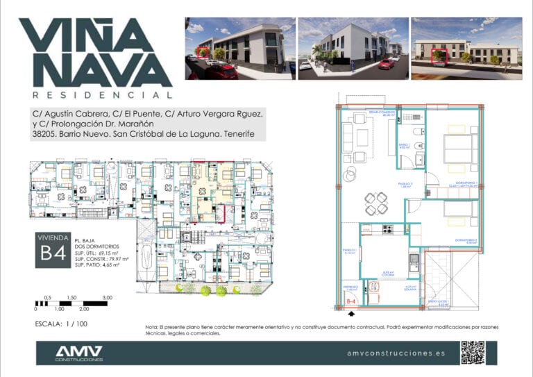 Plano de la vivienda B4 de Residencial Viña Nava Fase 2
