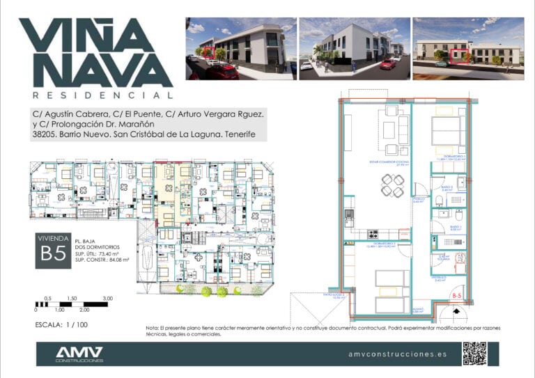 Plano de la vivienda B5 de Residencial Viña Nava Fase 2