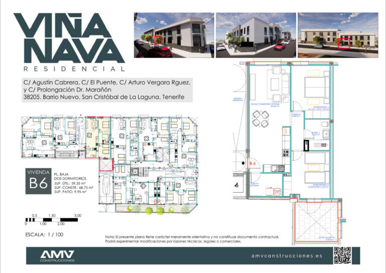 Plano de la vivienda B6 de Residencial Viña Nava Fase 2