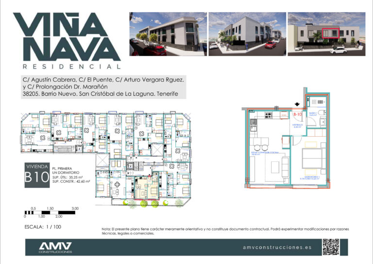 Plano de la vivienda B10 de Residencial Viña Nava Fase 2