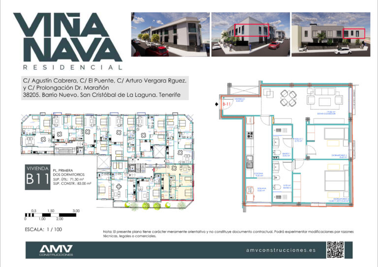 Plano de la vivienda B11 de Residencial Viña Nava Fase 2