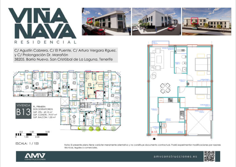 Plano de la vivienda B13 de Residencial Viña Nava Fase 2