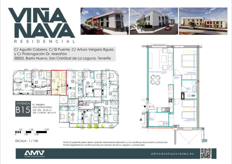 Plano de la vivienda B15 de Residencial Viña Nava Fase 2