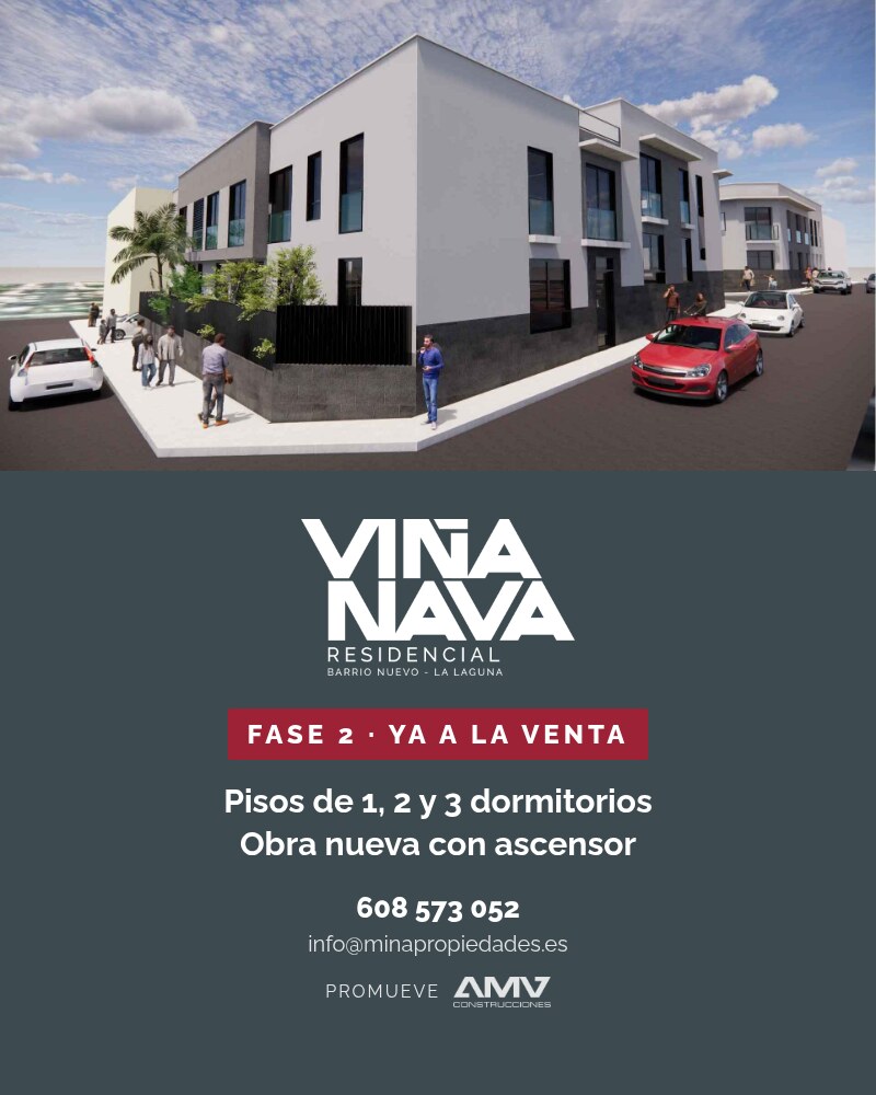 Residencial Viña Nava Fase 2: pisos de 1, 2 y 3 dormitorios ya a la venta en Barrio Nuevo, La Laguna